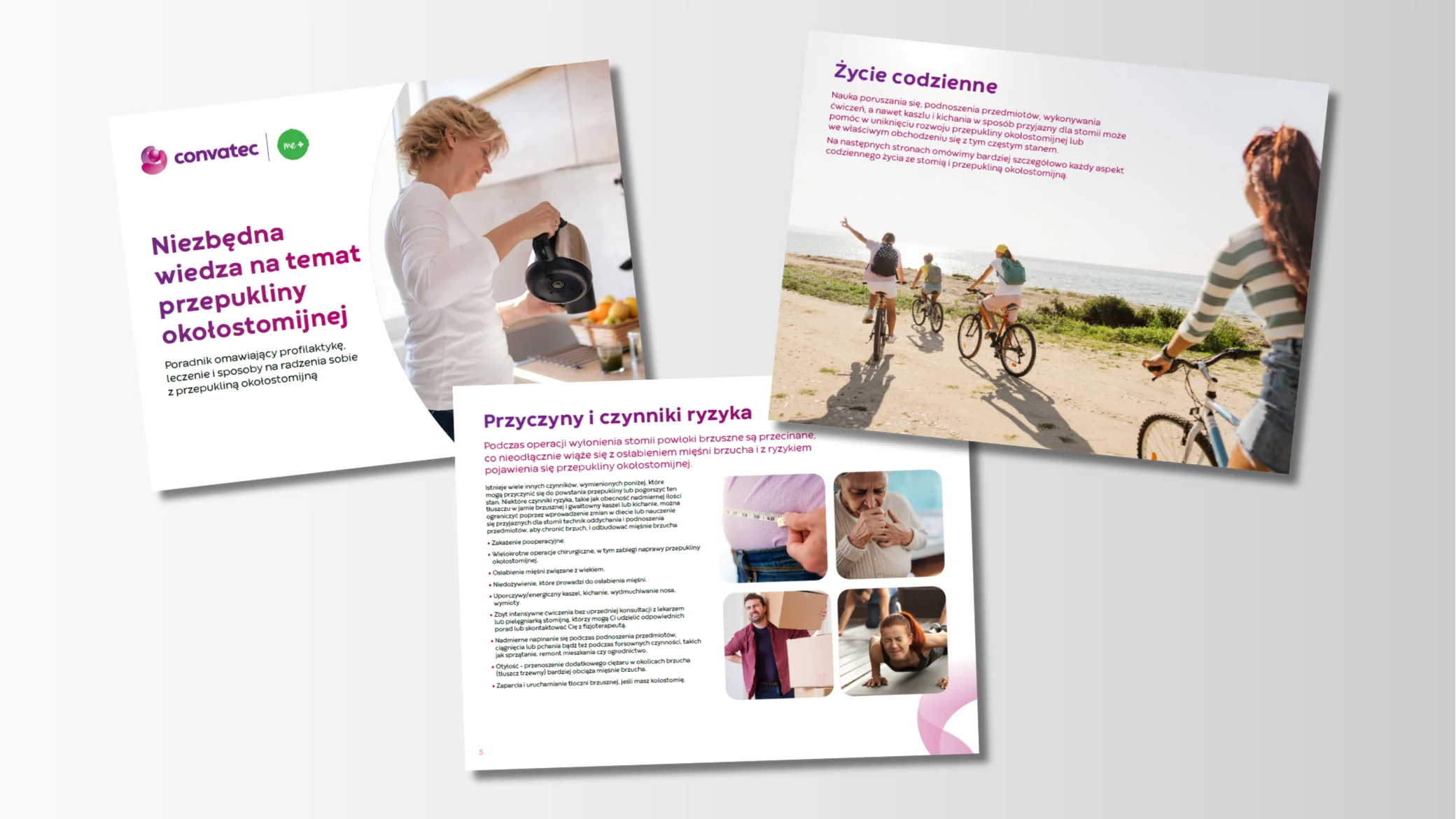 kolaż kobiety i mężczyzny na rowerze