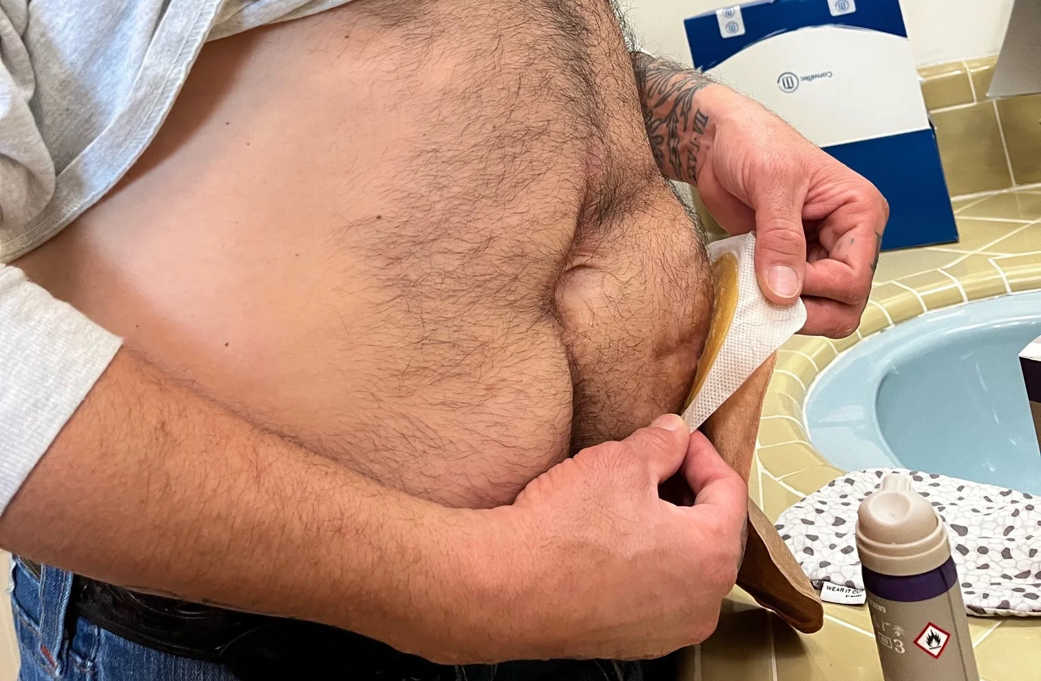 a man getting a haircut