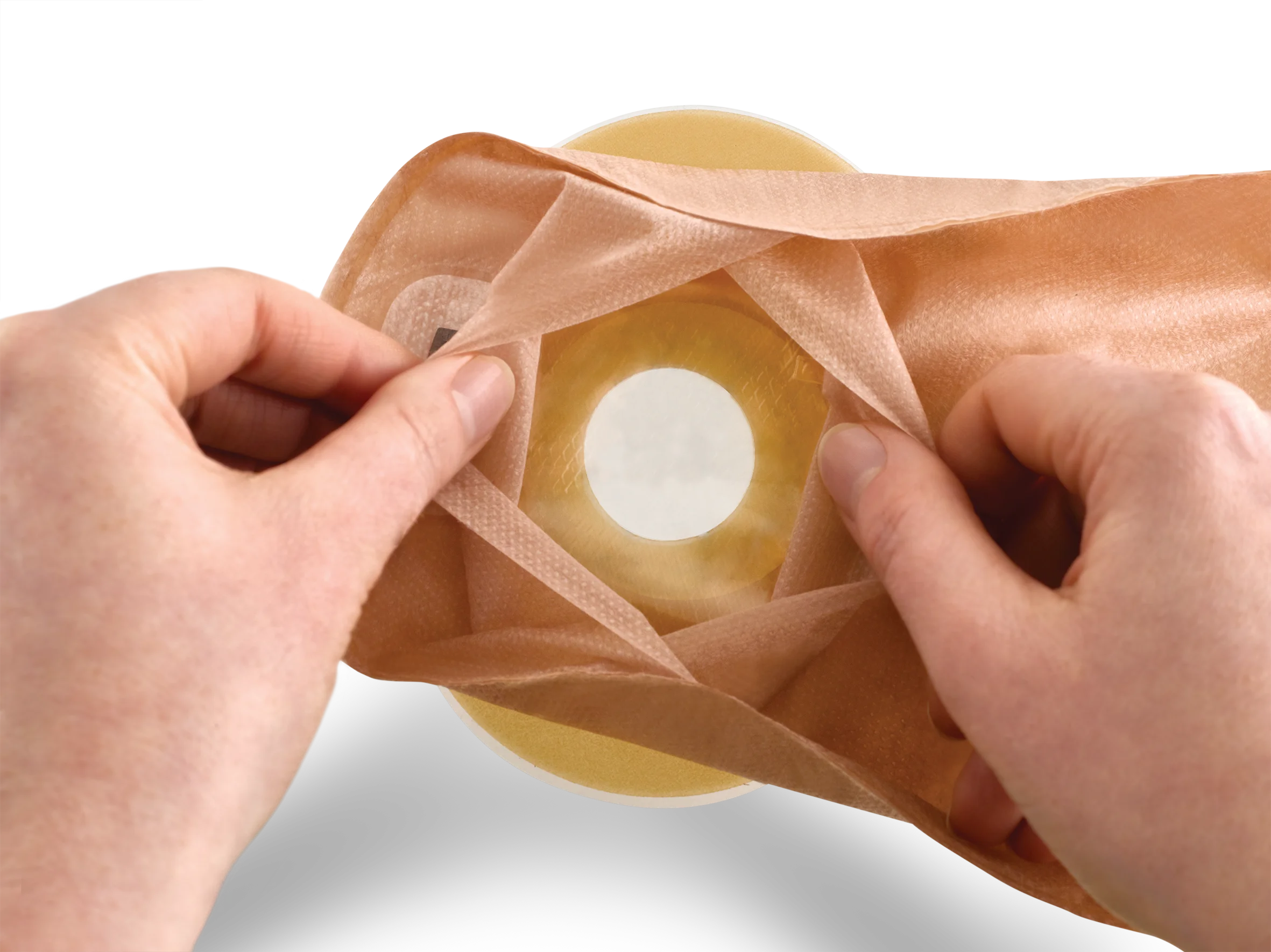 a person holding a roll of toilet paper