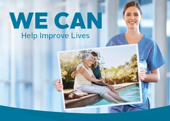 a nurse holding an image